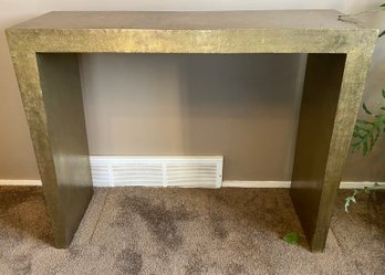 Modern Console Table In Gold Tone Finish