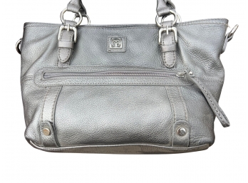 Giani Bernini Silver Leather Handbag