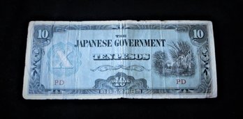 WW II, Japanese Government Ten Pesos Bill