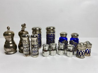 Plated Silver And Pewter Salt & Pepper Shakers (7 Pair)