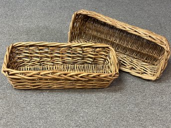 A Pair Of Matching Quality Wicker Baskets