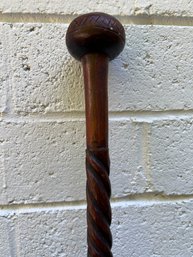 Antique Carved Wood Walking Stick