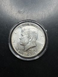 1964 Ninety Percent Silver Kennedy Half Dollar