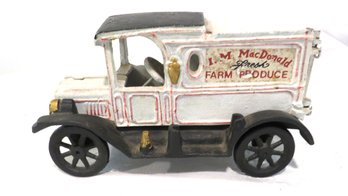 Cast Iron McDonald Fresh Farm Produce Delivery Truck