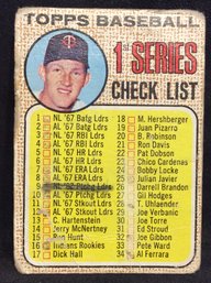 1968 Topps 1st Series Checklist Jim Kaat - K