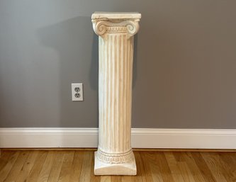 A Fabulous Greek Column Plant Stand In Plaster