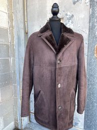 Woman's Super Warm & Cozy Brown Shearling Jacket- Size 38EU & US 8- Like New Condition