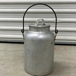 A Vintage Metal Container With Handle - Got Milk?