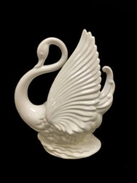 Vintage Maddox Of California White Swan Ceramic Planter