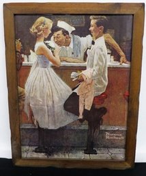 A Large Sized Norman Rockwell Classic Print - After The Prom