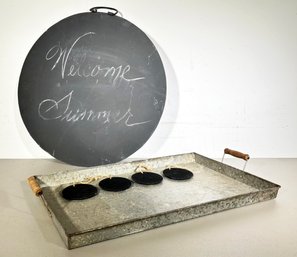 An Entertaining Tray And Chalk Board!