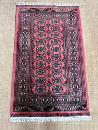 A Hand Knotted Silk Indo Persian Carpet - Small
