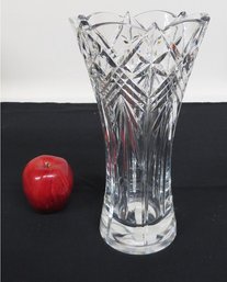 A Lovely Czech Crystal Mikasa Vase In The Start Struck Pattern