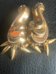 Vintage Coro Gold Clip On Earrings
