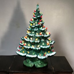 (1 Of 4) Vintage Porcelain / Plaster Christmas Tree - Getting Harder To Find - May / Or May Not Be Lacking