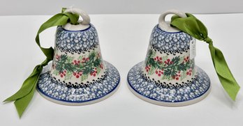 Set Hand Made Polish Decorative Bells, New With Tags