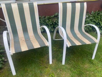 Two Stripe Outdoor Chairs