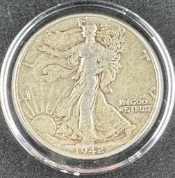 1942 Walking Liberty Silver Half Dollar