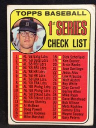 1969 Topps 1st Series Checklist Denny McClain - K