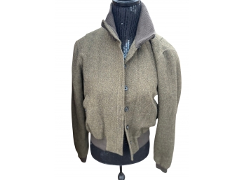 Ralph Lauren Women's Wool Tweed Bomber Jacket - Size 4