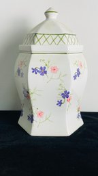 Floral Ceramic Cookie Jar