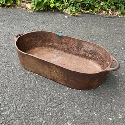 A Rustic Cast Iron Planter - Natural With Drainage Holes