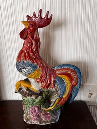 Colorful Vintage Ceramic Rooster Figure