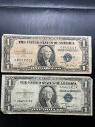 2 $1 Silver Certificates 1935-C, 1935-D