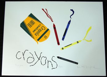 1970's Pop Art Crayola Crayons Serigraph By Lee R. Lerfald