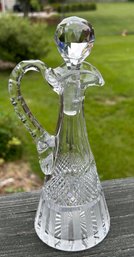 1920 Era Early American Pressed Glass 9' Cruet With Stopper No Issues