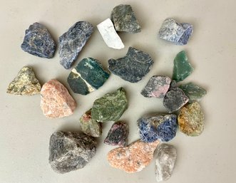 Assorted Colorful Untumbled Rocks, 1 Lb 1.8oz