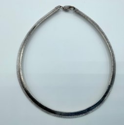 Thick Heavy Italian Sterling Silver Choker Necklace