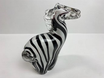 Art Glass Zebra Figure