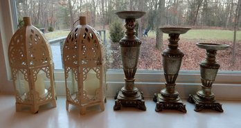 Candle Holders & Candle Lanterns Lot