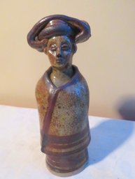 Unusual Figural Glazed Pottery Asian Style Sculpture