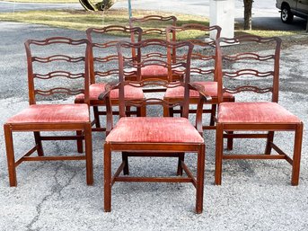 A Set Of 6 Vintage Mahogany Dining Chairs