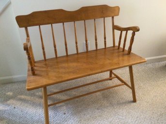 Farm House Style Two-Seat Bench Settee