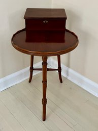 Antique Mahogany Smoking Table With A Lockable Cigar Box - Perhaps Hekman