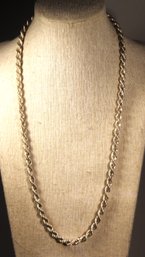 Fine 22' Long Sterling Silver Rope Chain Necklace Fine Quality