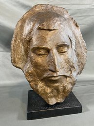 Paul Gauguin Life Death Mask Sculpture In Bronze Wash Plaster Cast