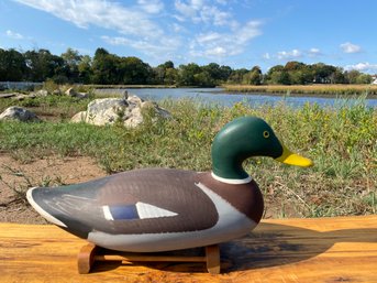 Weighted Ring Neck Mallard Drake With Lead Ring -  Stamped Walker