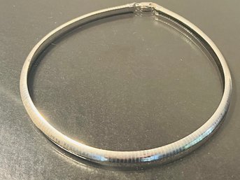 Sterling Silver Choker Necklace Made In Italy