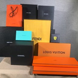 Amazing Grouping Of Designer Boxes Including - HERMES - GUCCI - YVES SAINT LAURENT - LOUIS VUITTON - FENDI !