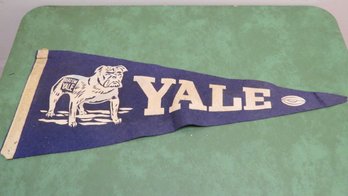 1950s Yale College Felt Banner Pennant Beat Em Yale Bulldog Football