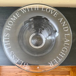 Simon Pierce - Bless This Home With Love And Laughter - Glass Bowl
