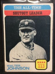 1973 Topps All Time Leaders Walter Johnson - K