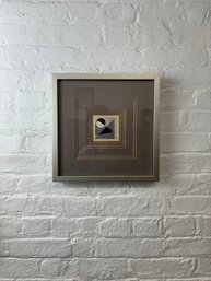Modernist Abstract 'Psi' Art Print By C. Dunlap For Harris G. Strong Mid-Century Modern, Signed (c. 1975)