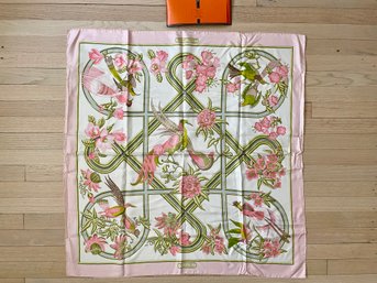 Hermes Caraibes Print Silk Scarf With Original Packaging