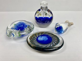 Art Glass And Other Cobalt Blue Colored Glass Decor (4)