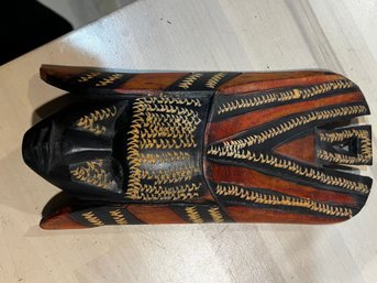Beautiful Painted Carved African Artifact